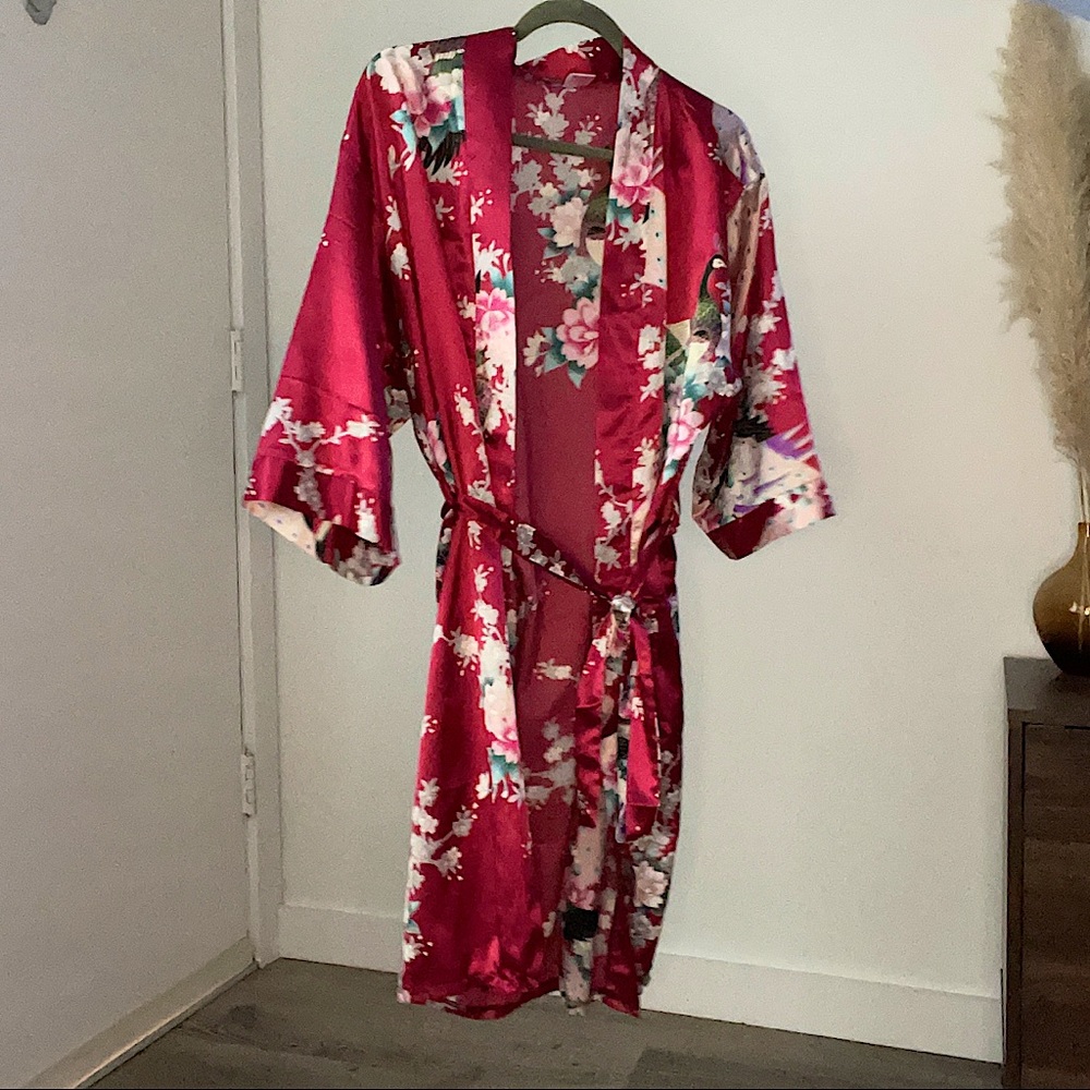 Satin Pink Robe